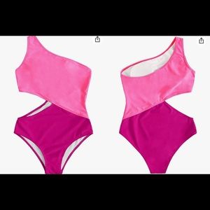 Hot pink/fuchsia One Piece Swimming Suit
